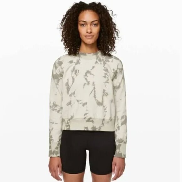 lululemon athletica Tops - Lululemon Ready to Roll Crew in Shibori Dove Grey Cement Grey